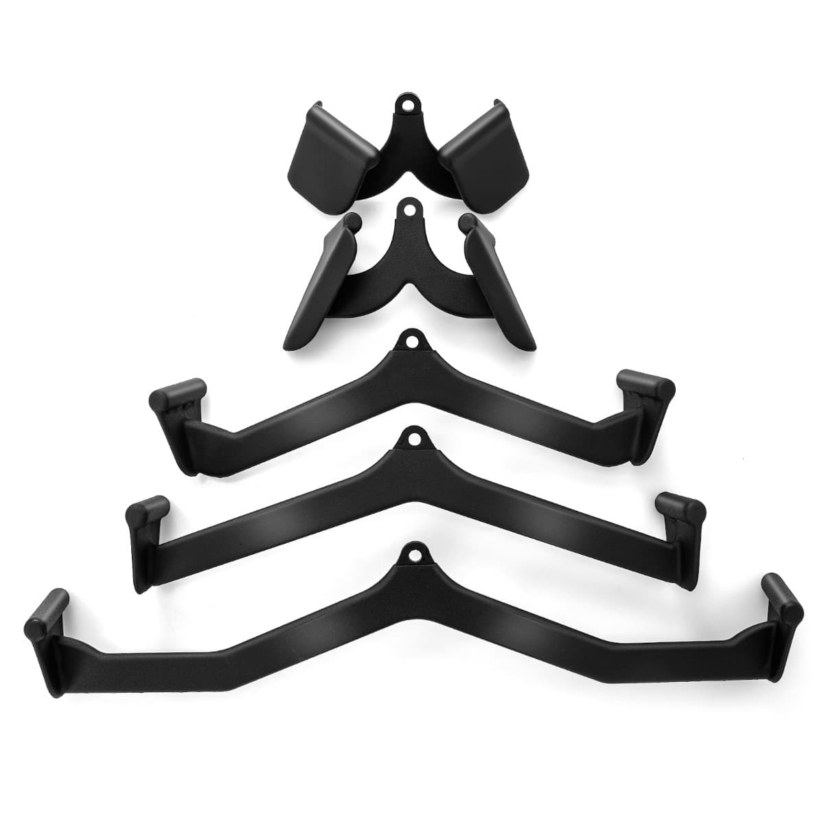 CostwayLot de 5 Poignée de Rangée pour Machine à Câbles Barre de Traction Attaches de Câble de Poulie en ‘V’ pour Barre en ‘T’