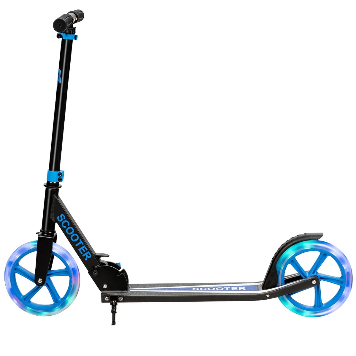 CostwayTrottinette Sport avec Plateau en Aluminium Poignée Ajustable pour les Enfants de 10 ans et plus Bleu