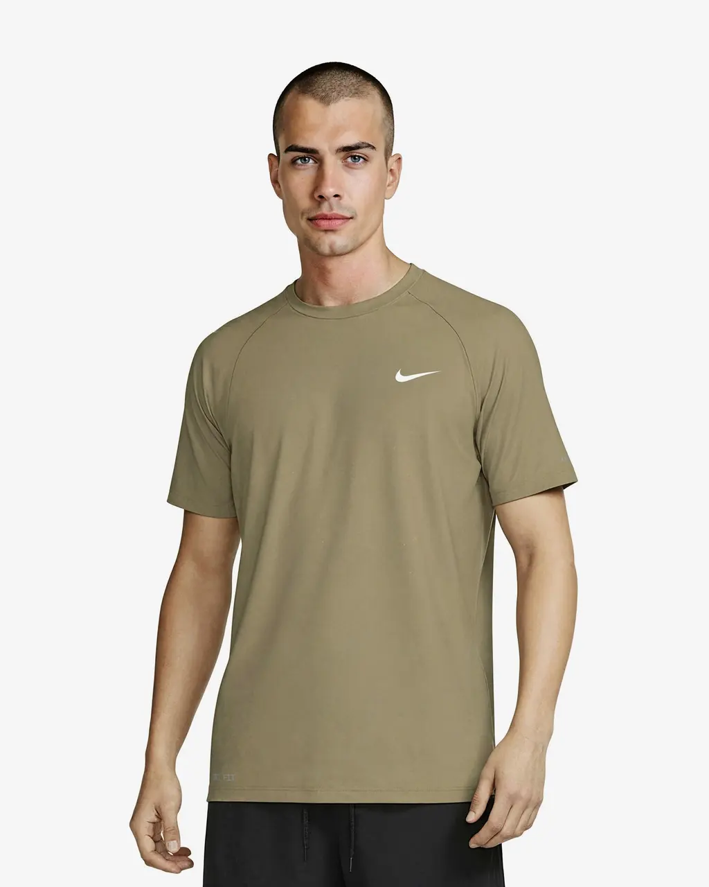 T-shirt Nike Swim Hydroguard Solid Essentials à manches courtes vert canne - S