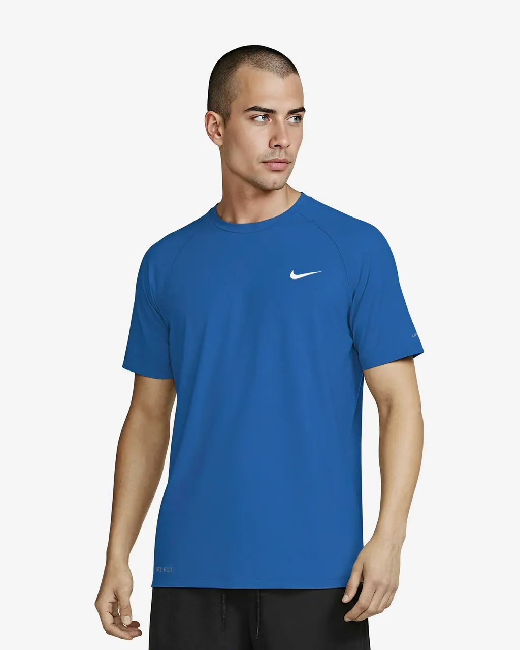 T-shirt Nike Swim Hydroguard Solid Essentials manches courtes bleu vif - S