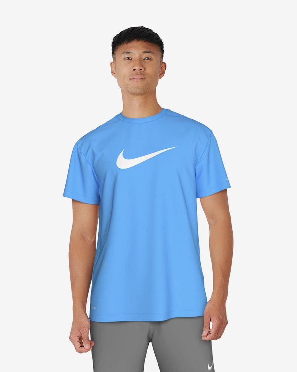 T-shirt Nike Swim Better Icon Hydro manches courtes bleu blanc - M
