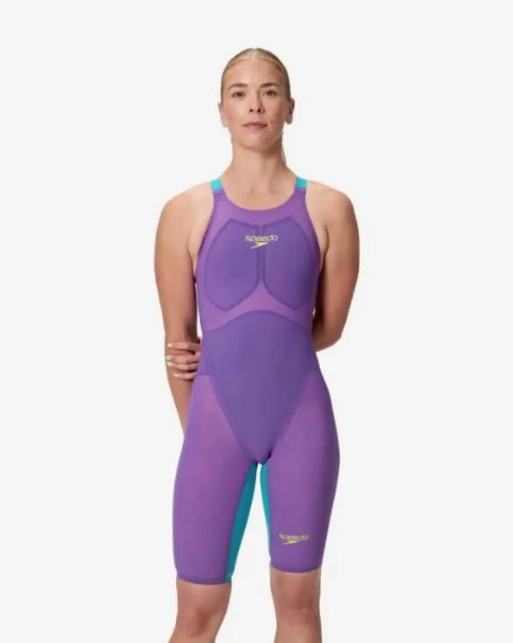 Maillot de bain Speedo Fastskin LZR Pure Valor 2.0 Openback lilas bleu pastel femme - 26