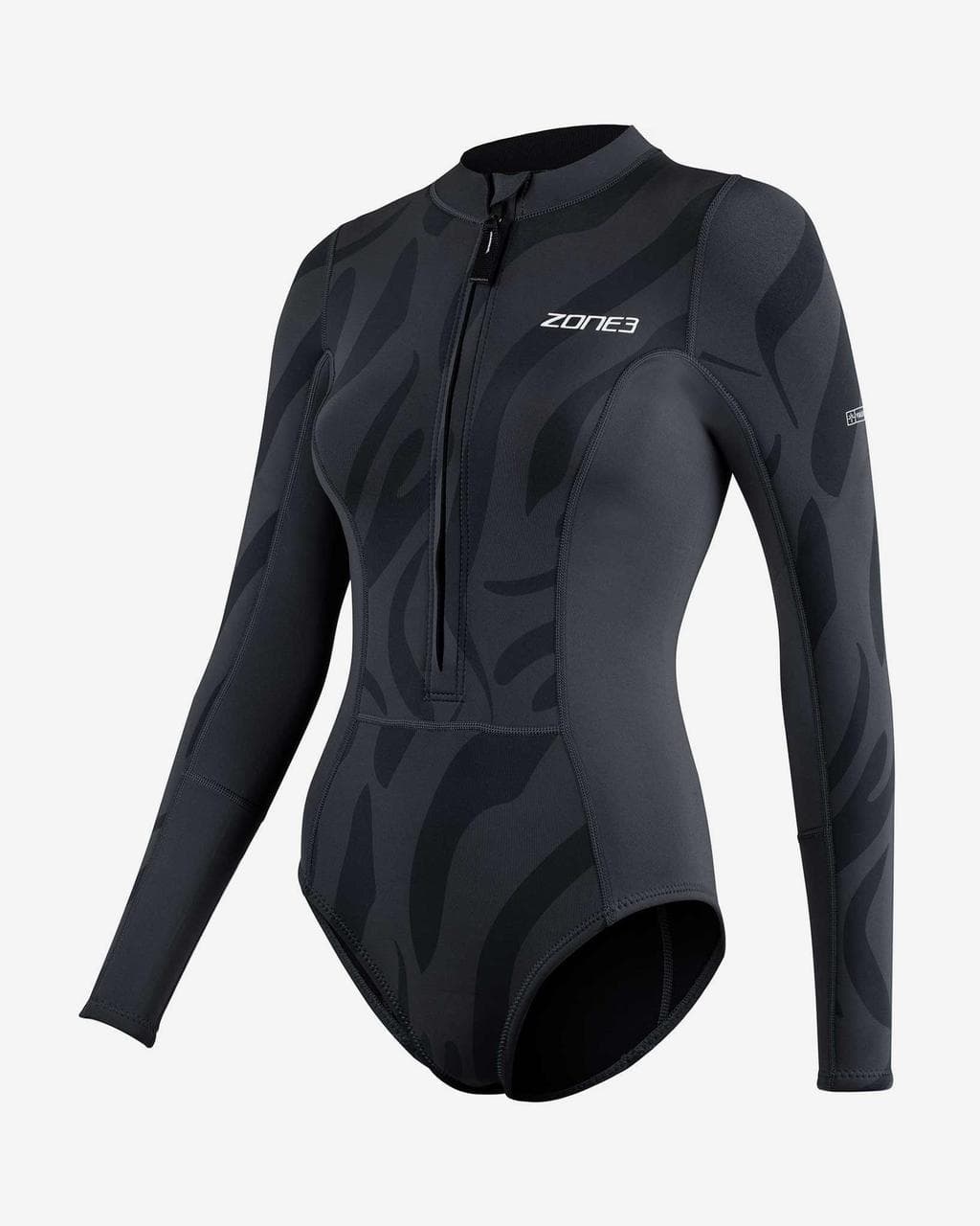 Maillot de bain Zone3 Yulex Long Sleeve One Piece noir gris femme - 6