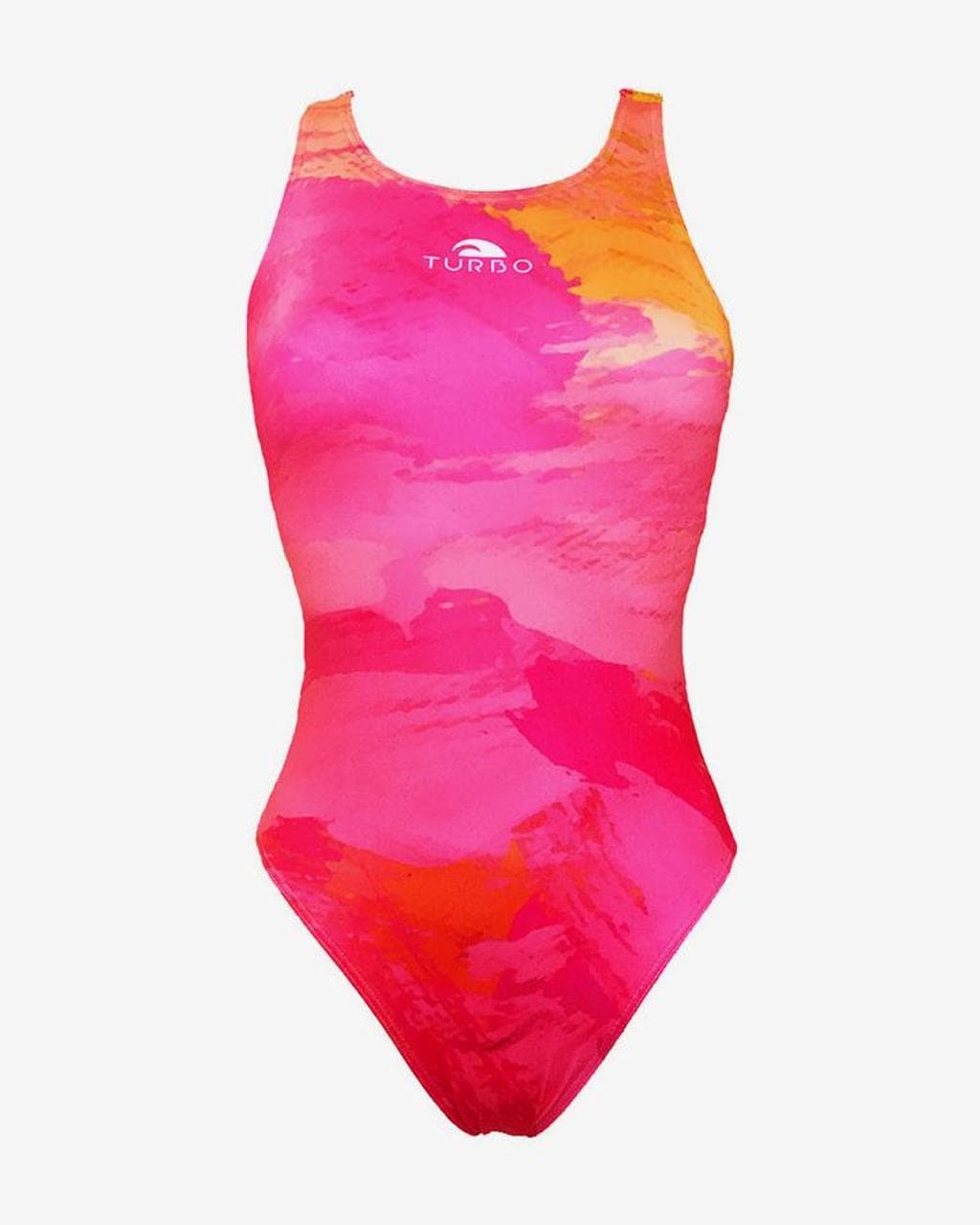 Maillot de bain de natation Turbo Brush rose rouge orange - XXL
