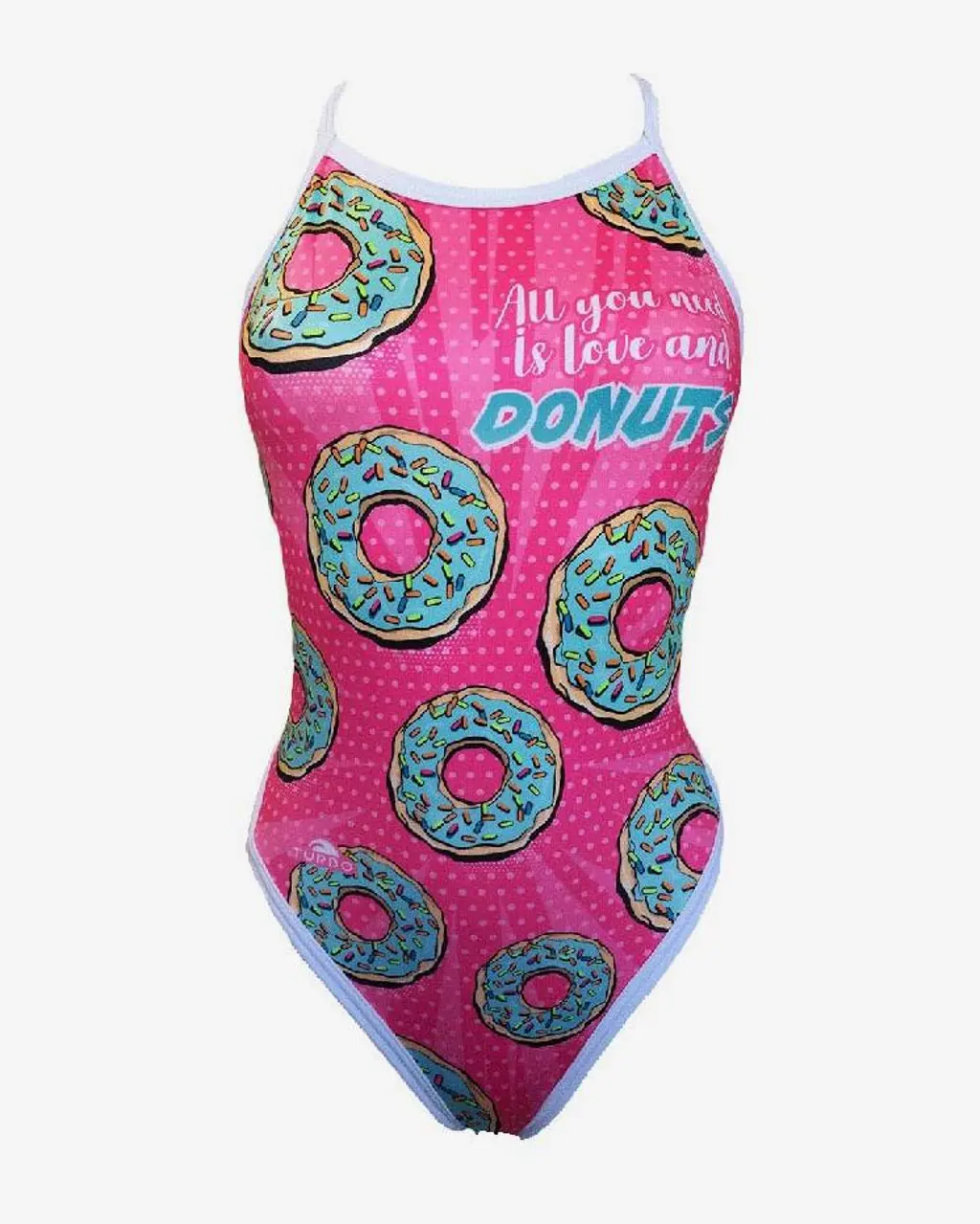 Maillot de bain Turbo Revolution Comic Donut rose bleu clair femme - S