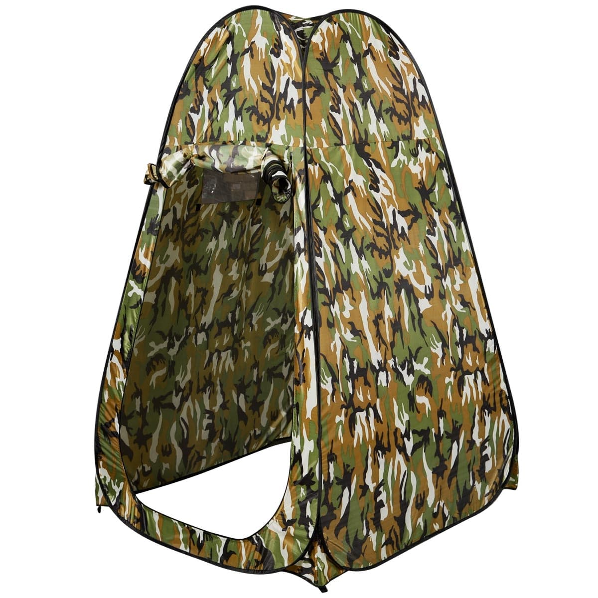 CostwayTente de Toilette Tente de Douche Portable Pliable en Polyester de Haute Qualité avec Sac de Transport 120x120x190cm Camouflage
